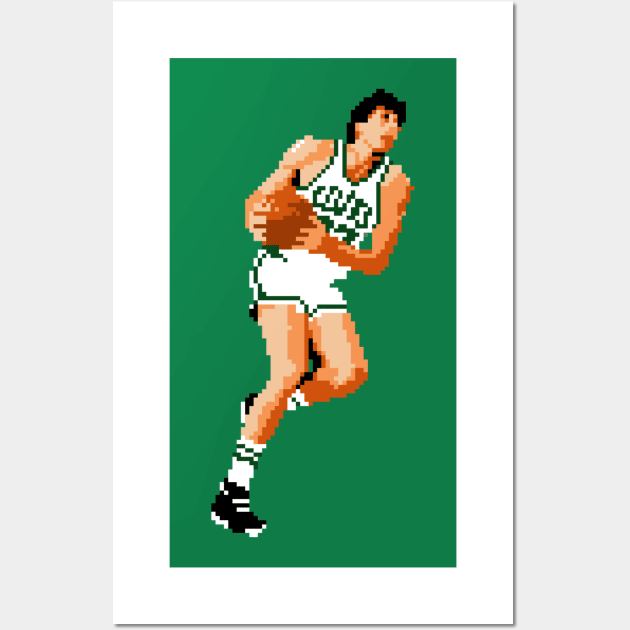 Kevin McHale Pixel Dribble Wall Art by qiangdade